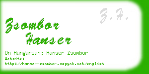 zsombor hanser business card